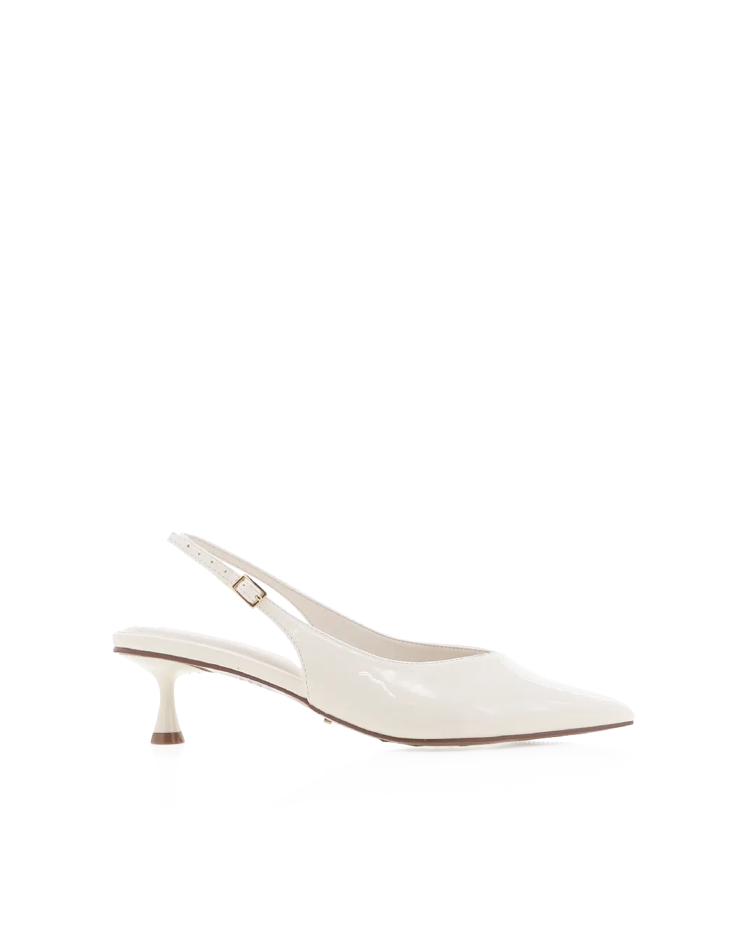 Chic Wedding Sandals Suede Heels SELAH - BONE PATENT