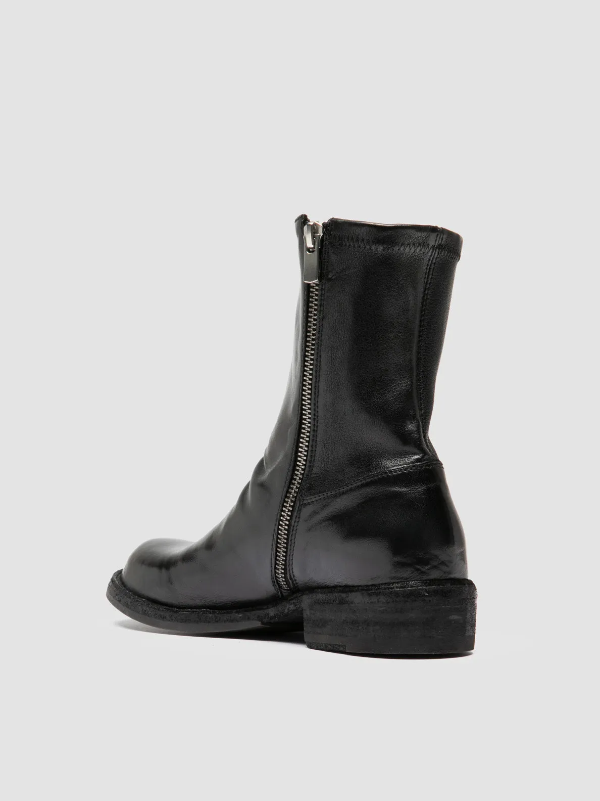 Dawn Jog LEGRAND 171 - Black Leather Zipped Boots