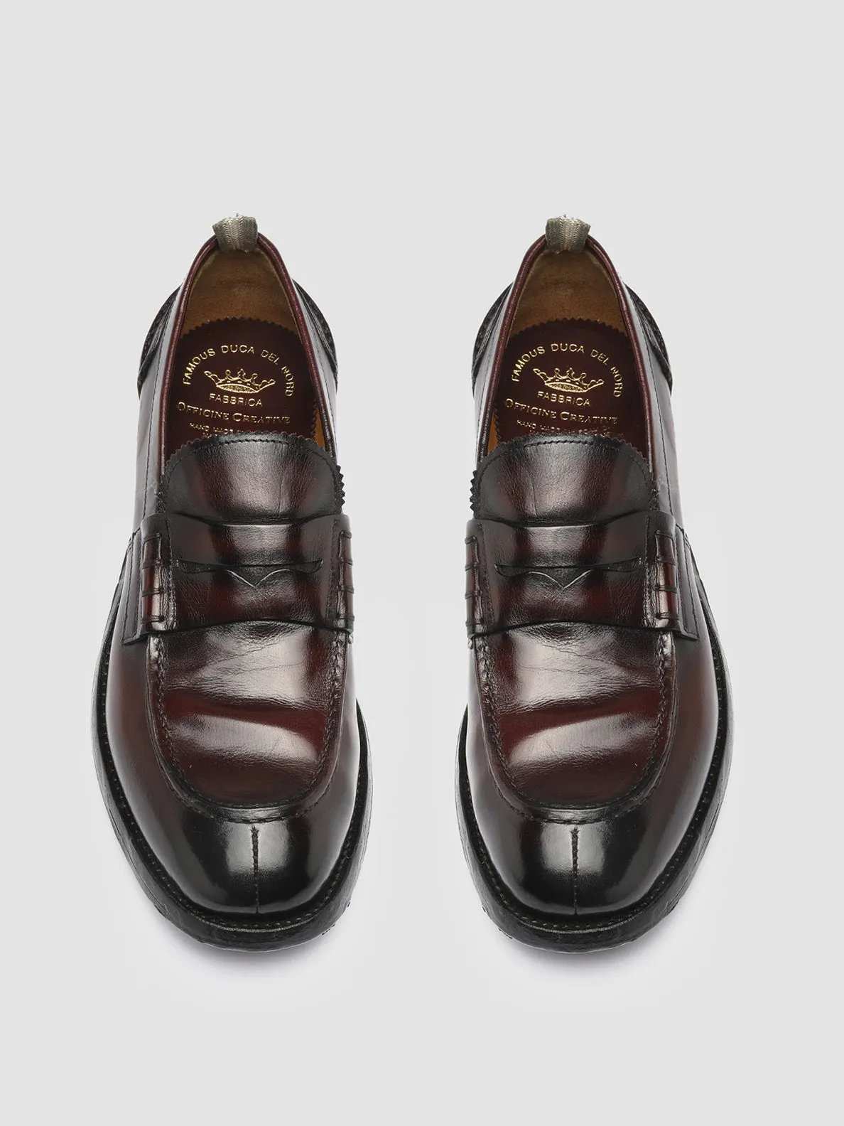 Soft Chic All-weather shock absorption BALANCE 011 - Burgundy Leather Penny Loafers