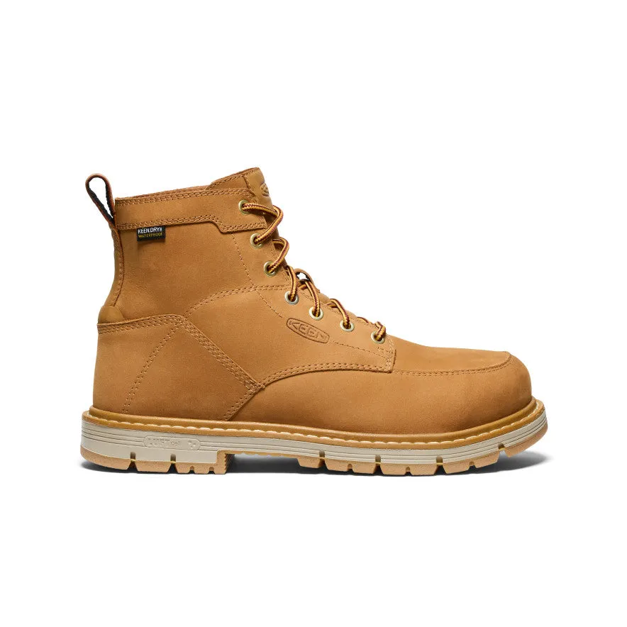 Long Walks Men's San Jose 6" Waterproof 90?? Heel Boot (Aluminum Toe)  |  Bistre/Gum