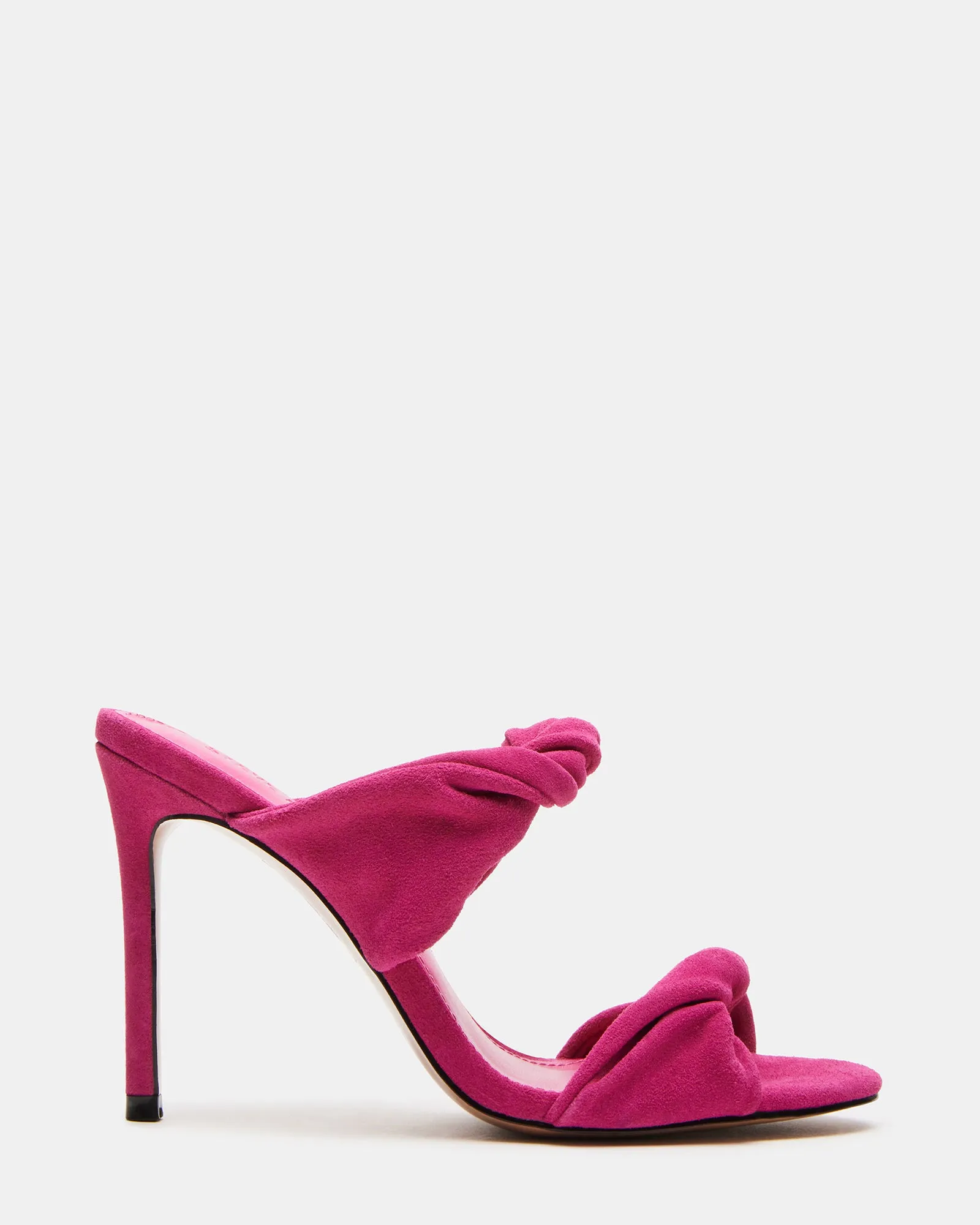 TROPHY FUCHSIA SUEDE Black Stiletto Shoes Winter High Heels