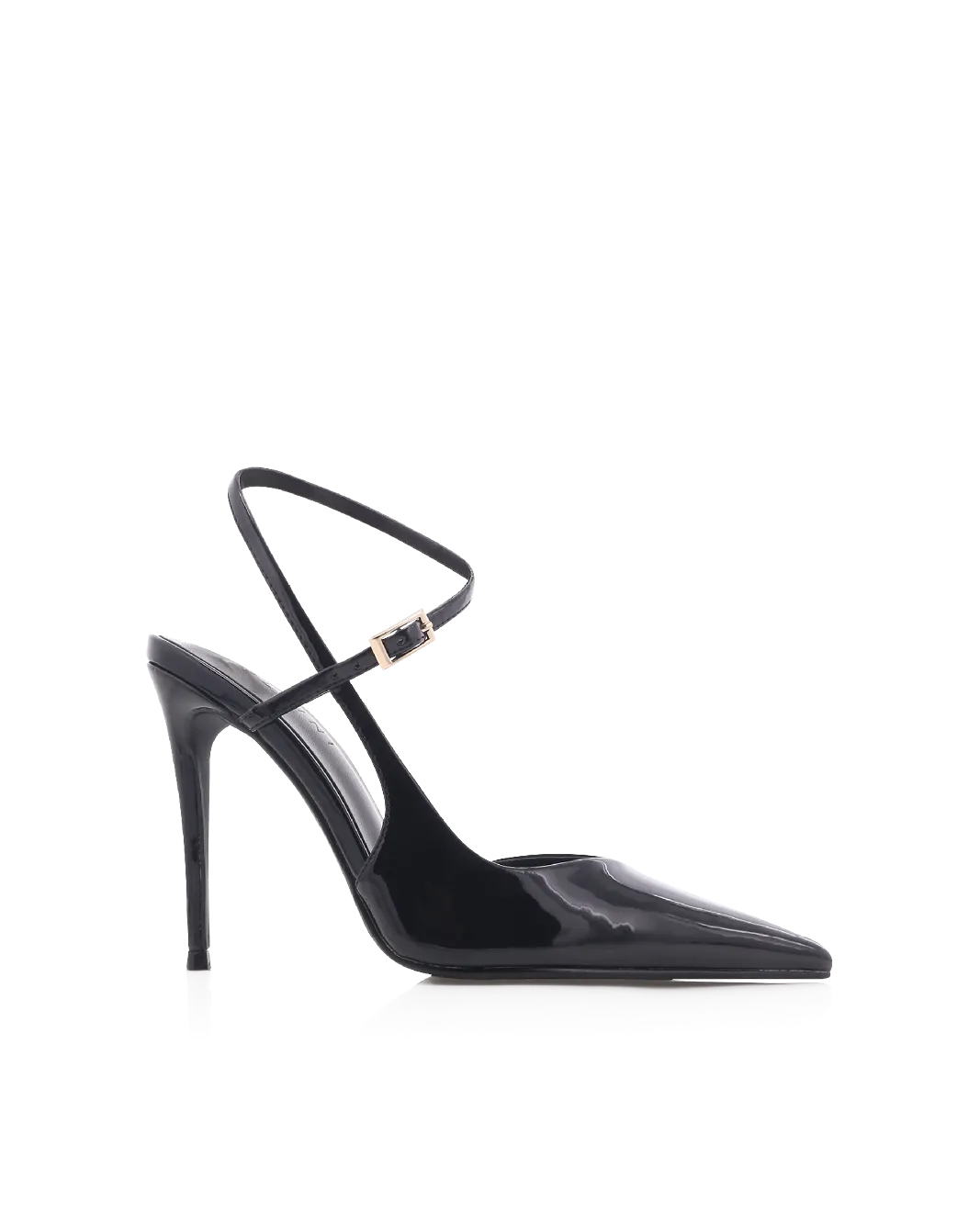 GESA - BLACK PATENT Platform Booties High Heel Shoes