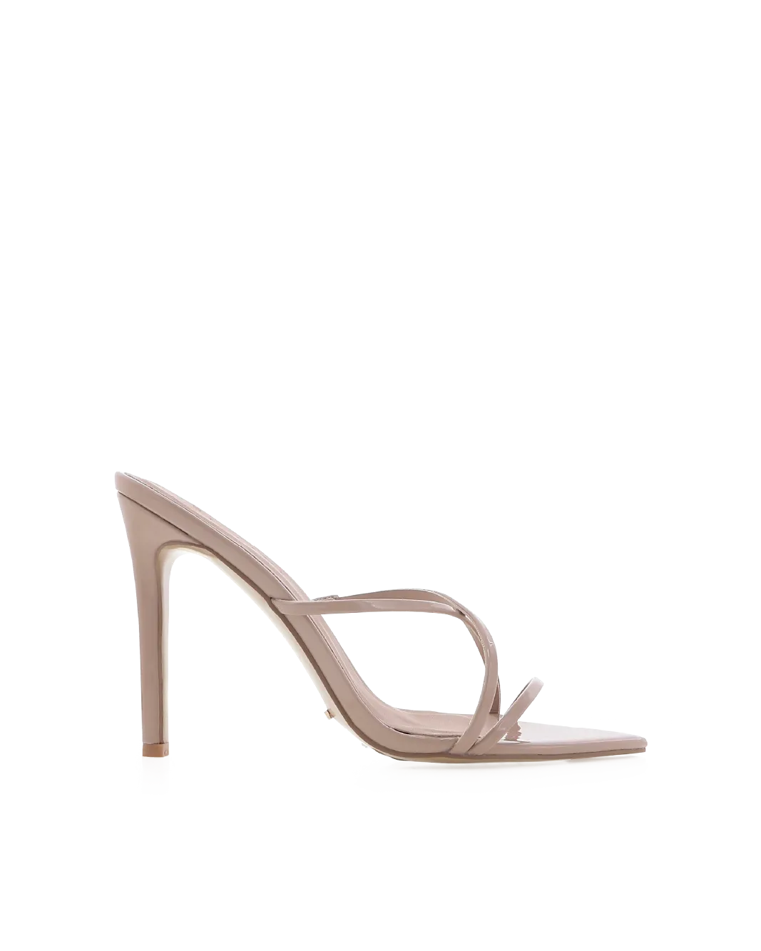 QUINT - LATTE PATENT Chunky Wedge Heels Party Shoes with Heels