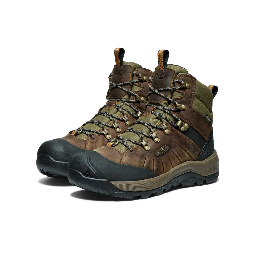 Men's Revel IV Polar Waterproof Boot  |  Bison/Orange Pepper Strong Ankle Design Fast Hiking Boots