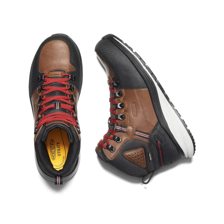 Men's Red Hook Waterproof Boot (Carbon Toe)  |  Tobacco/Black Quick Wear Lace-Up Style