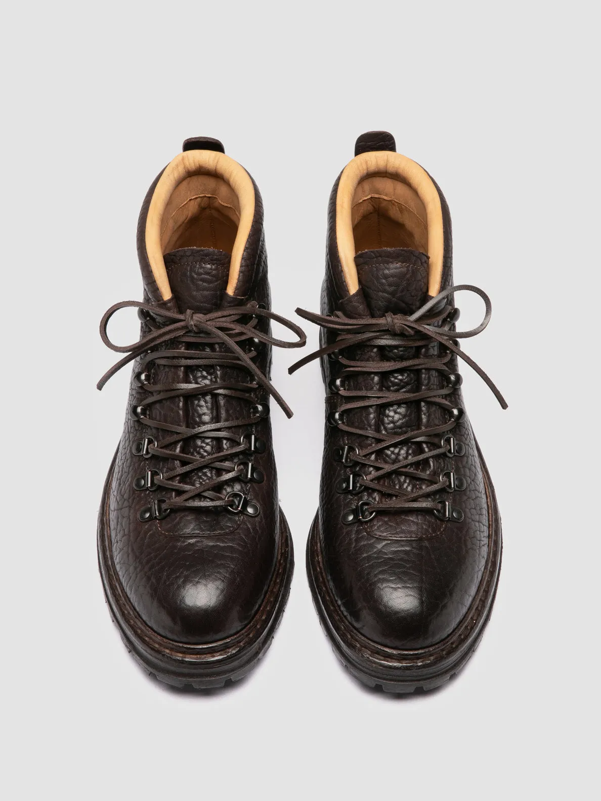 Flexible stability Enhanced silhouette ARTIK 001 - Brown Leather Lace Up Boots