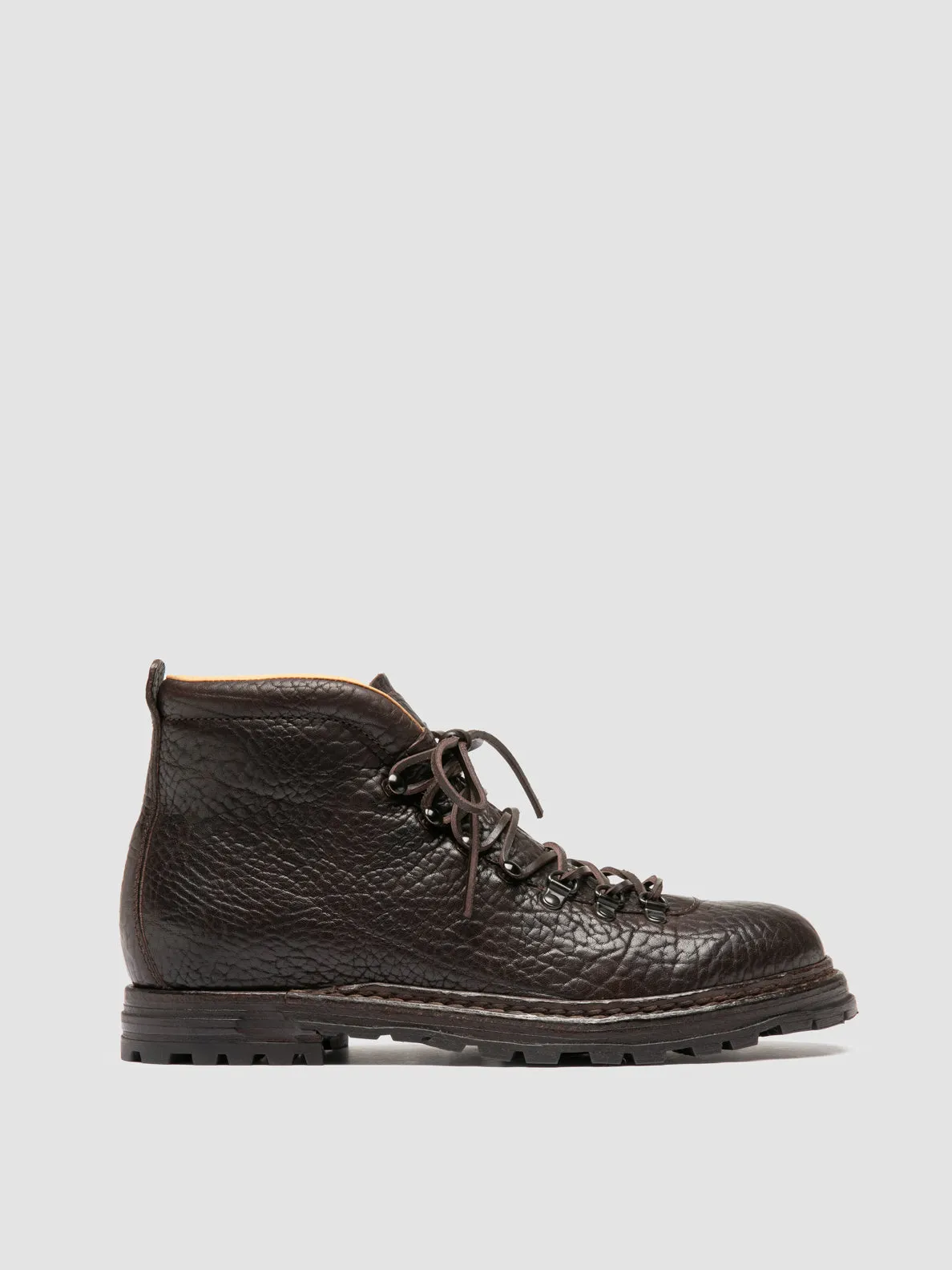 ARTIK 001 - Brown Leather Lace Up Boots Run Ready Smooth Toe