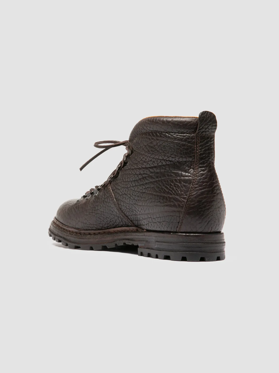 ARTIK 001 - Brown Leather Lace Up Boots All-day Traction Comfortable Sole