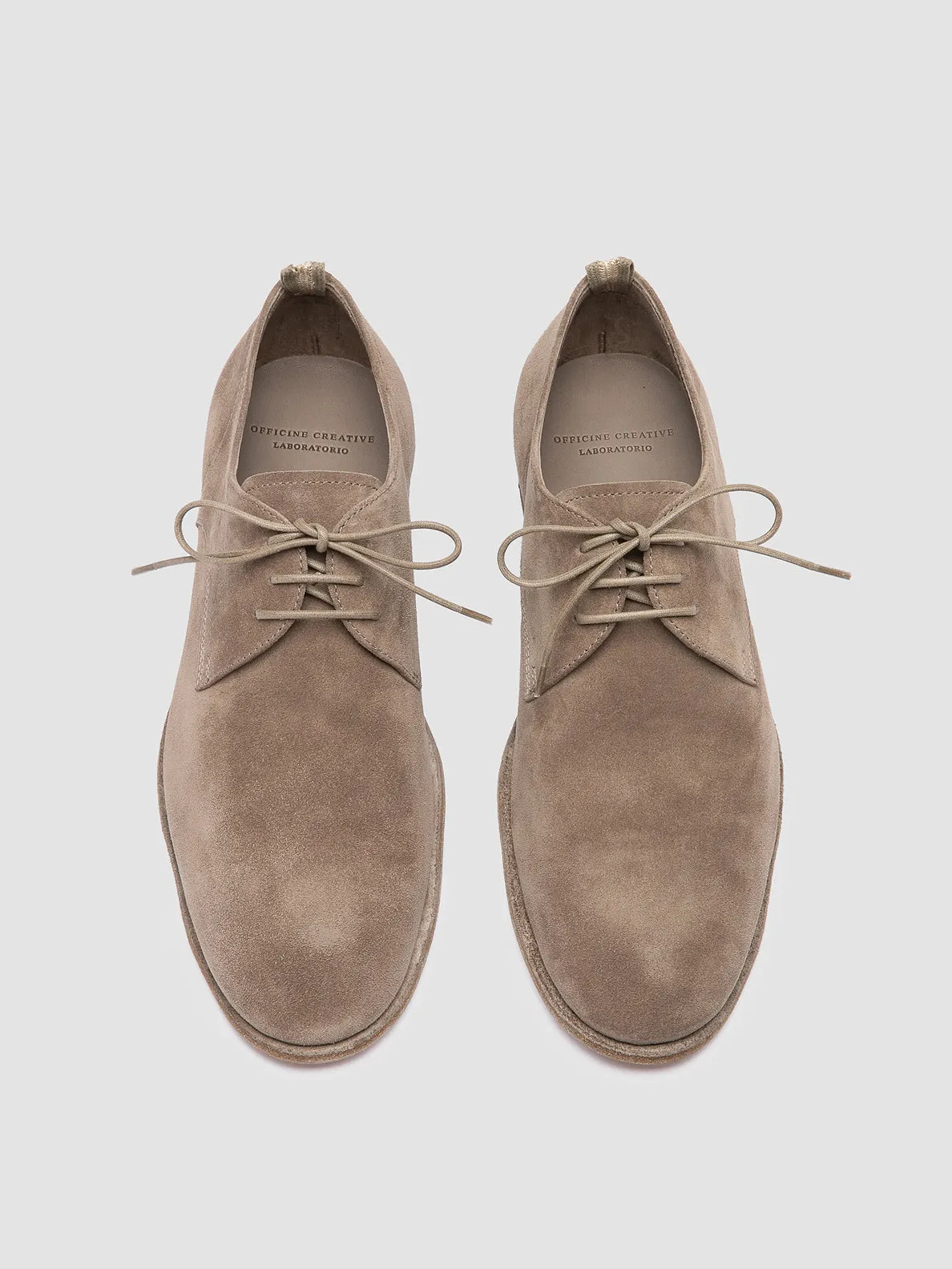 Slim stability Dynamic support SOLITUDE 002 - Grey Suede Derby Shoes