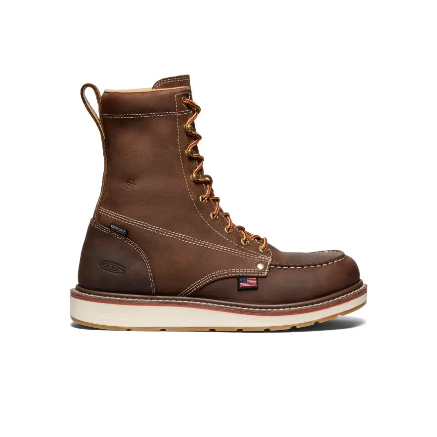 Quick Fit Versatile Choice Men's Liberty 8" Waterproof Boot (Carbon Toe)  |  Chestnut/Gum