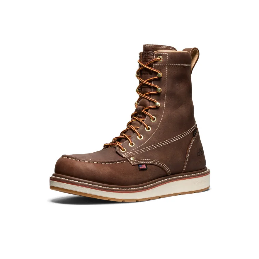 Men's Liberty 8" Waterproof Boot (Carbon Toe)  |  Chestnut/Gum Zip-up style