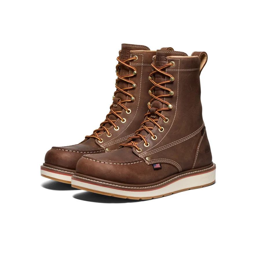Functional Footwear Flexible Fit Men's Liberty 8" Waterproof Boot (Carbon Toe)  |  Chestnut/Gum