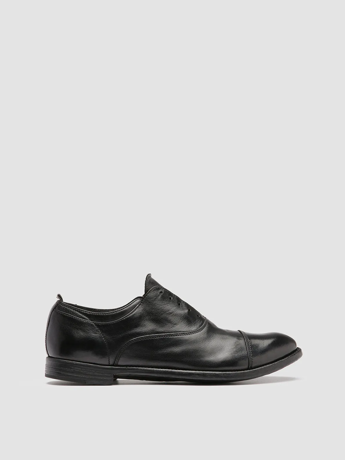 ARC 501 - Black Leather Oxford Shoes Flexible Formal Fit Sleek lines