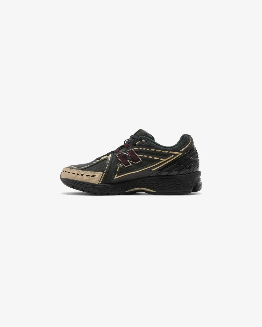 Kith X New Balance 1906R Black/Gold Sneakers Mesh Upper