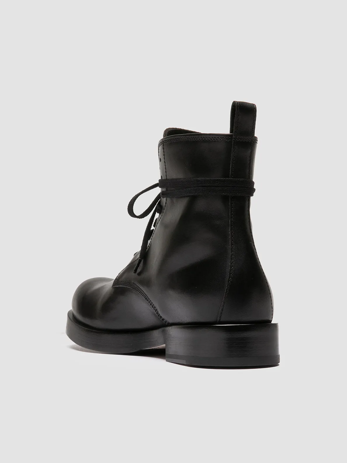 Athletic materials Full Cushion BULLA 002 - Black Leather Lace-up Boots