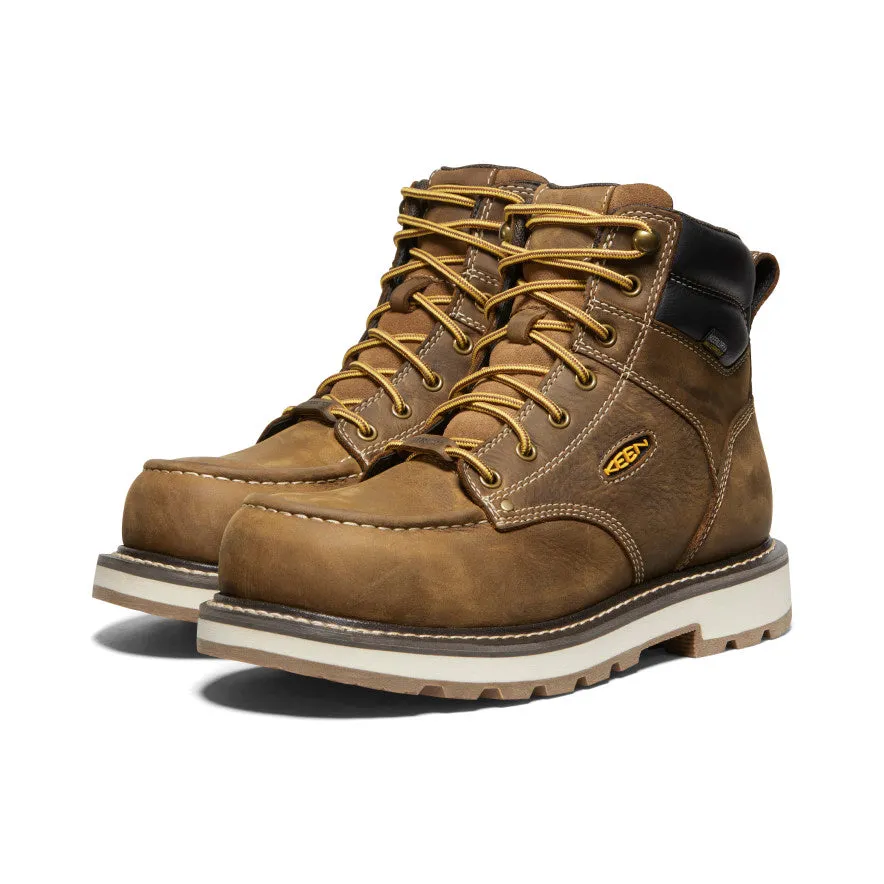 Men's Cincinnati 6" Waterproof 90?? Heel Boot (Carbon Toe)  |  Belgian/Sandshell Crisp Look Clean Form