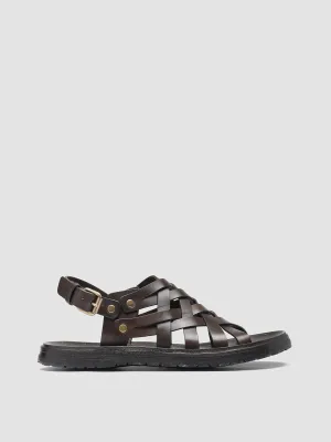 Cool Vibes All-Weather Comfort CHIOS 006 - Brown Leather Fisherman Sandals