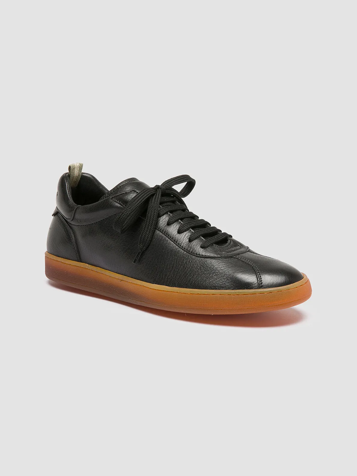 Fashion-Forward Eco Build HALO 001 - Black Leather Sneakers