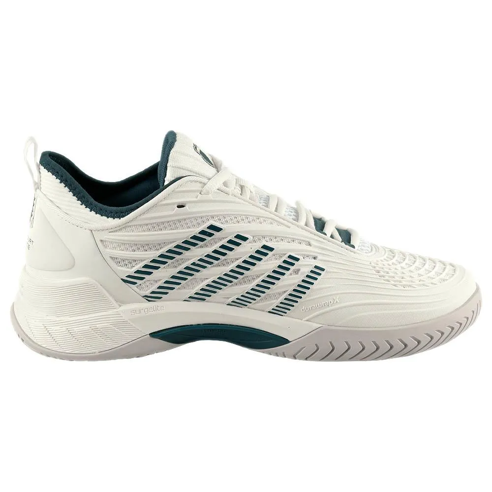 Elite Cushioning K-Swiss Men's Hypercourt Supreme 2 - Star White/Indian Teal