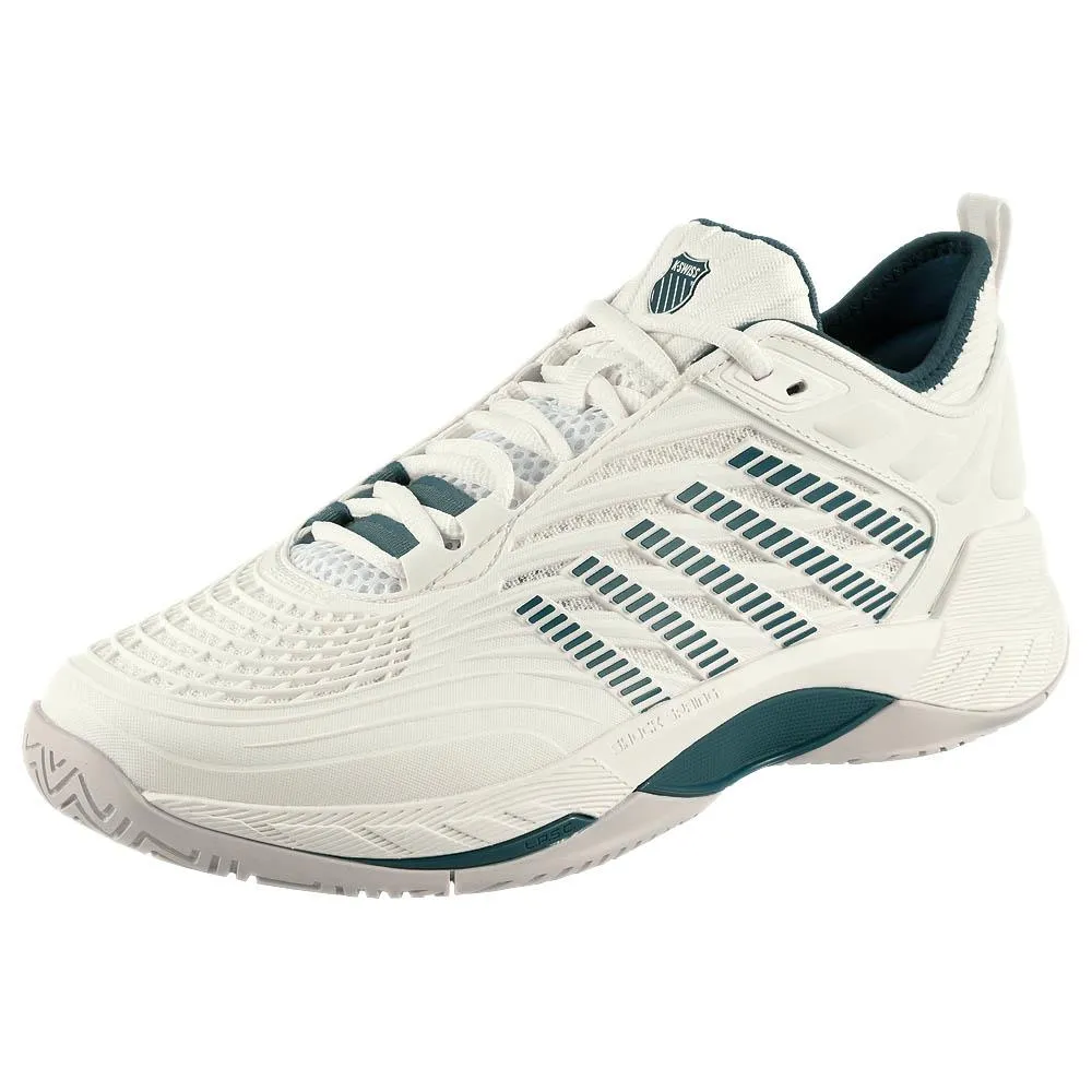 K-Swiss Men's Hypercourt Supreme 2 - Star White/Indian Teal Knit Fabric Fresh stability