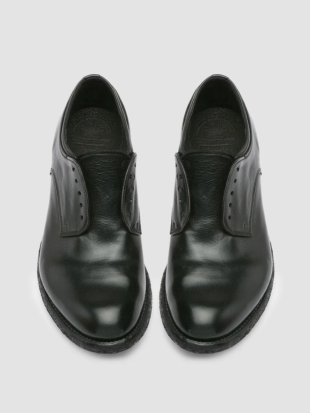 LEXIKON 012 - Black Leather Derby Shoes Lake Jog
