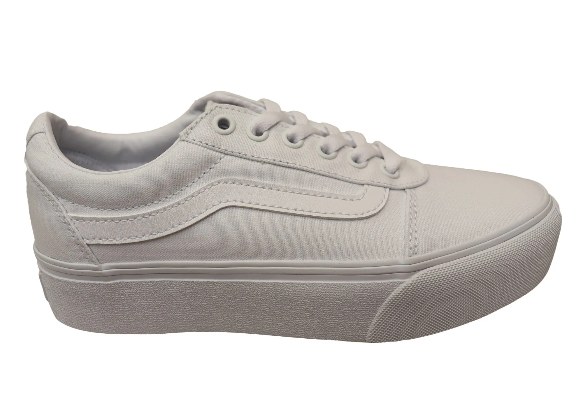 Vans Womens Ward Platform Comfortable Lace Up Sneakers Easy Fit