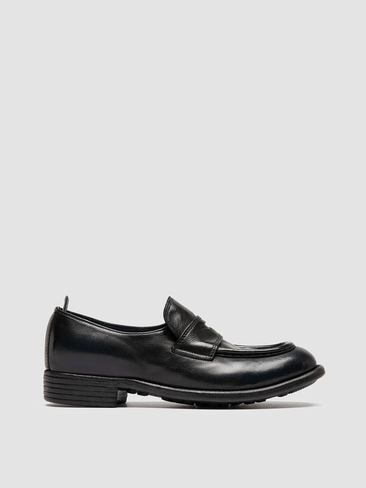 Simple Comfort Design CALIXTE 020 - Navy Leather Penny Loafers