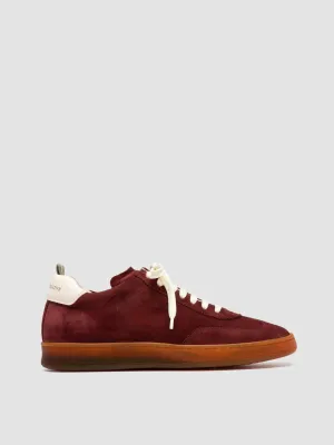 Business Fit Wood Step CHANCE 101 - Burgundy Leather and Suede Sneakers