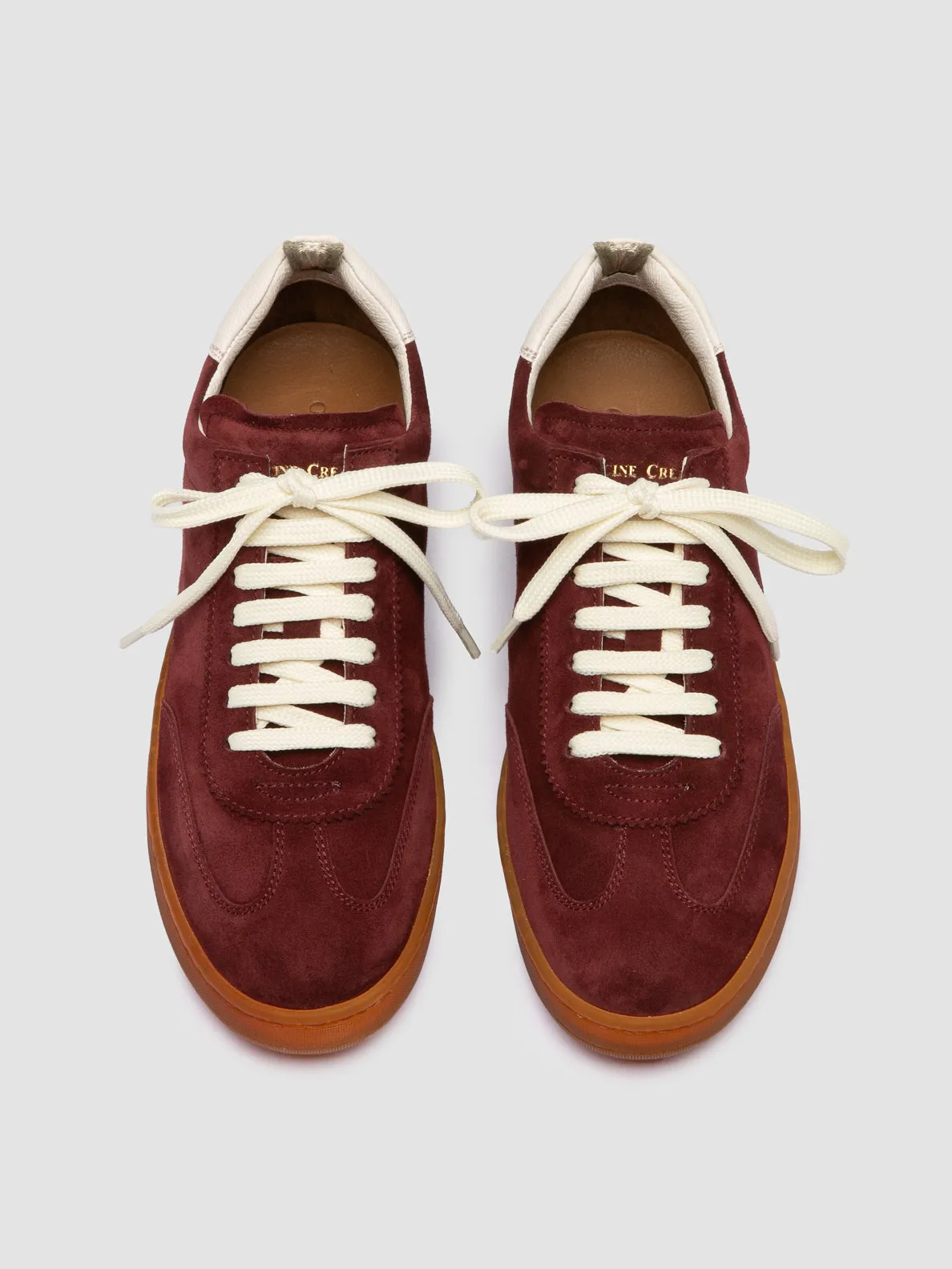 Flexible Build CHANCE 101 - Burgundy Leather and Suede Sneakers