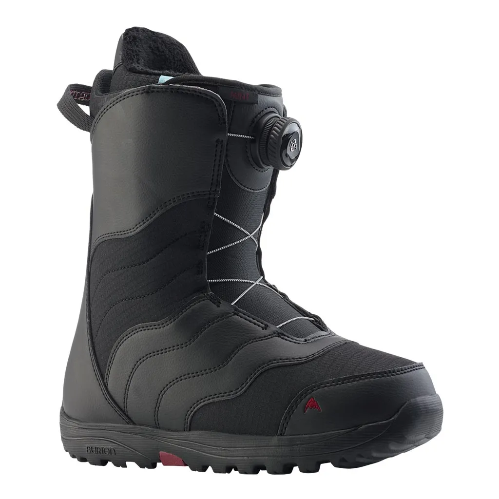 Burton 2025 Womens Mint Boa Boot - Black Waterproof Design Snowy Streets