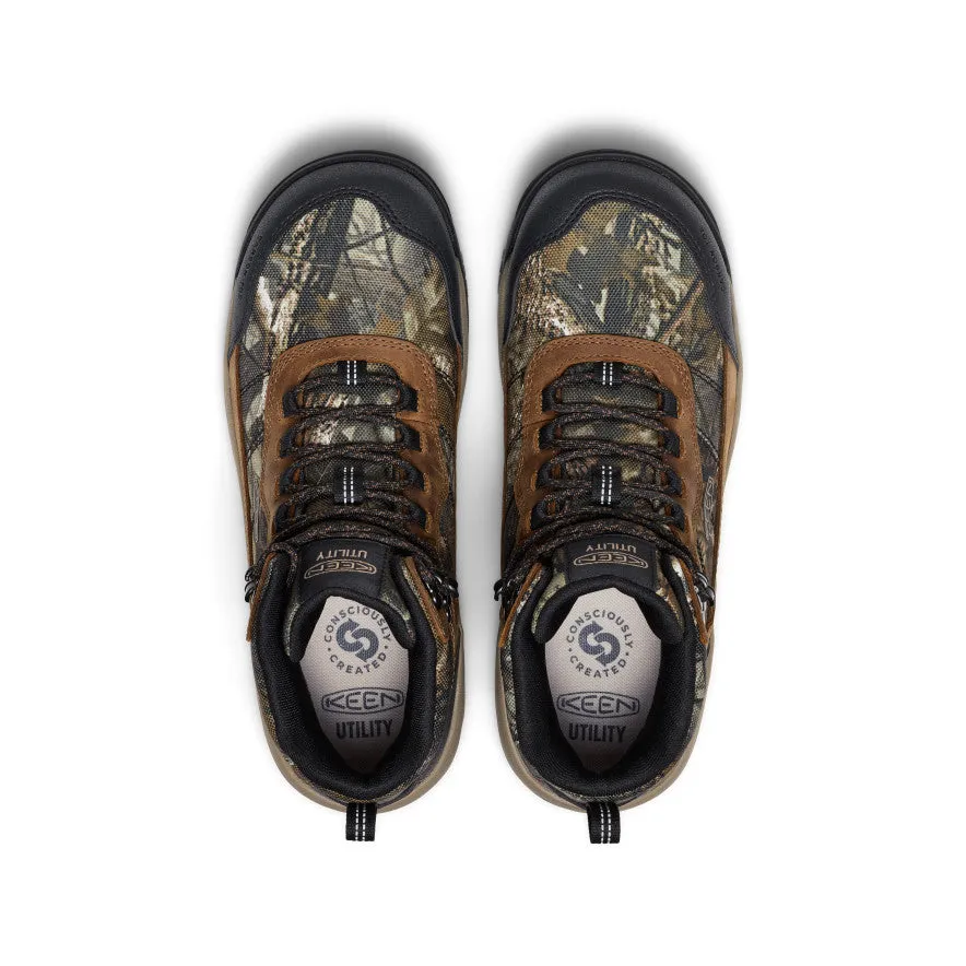 Party Goer Outdoor Ready Men's Skokie Waterproof Work Boot (Carbon Toe)  |  Camo/Black