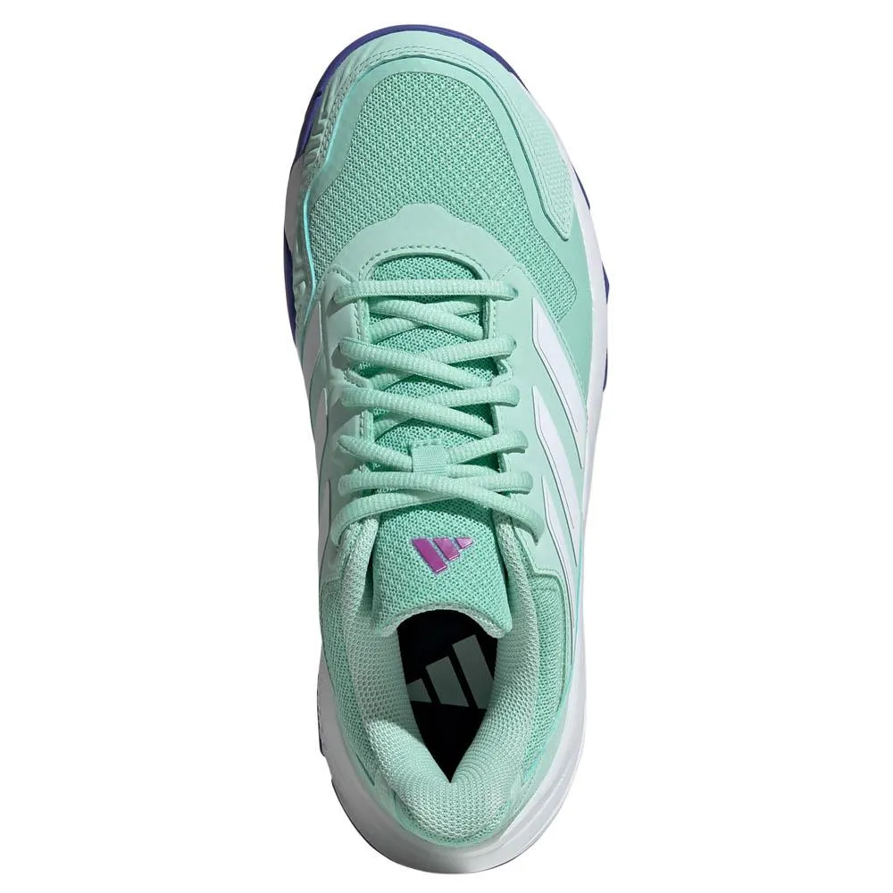 adidas Women's CourtJam Control 3 - Semi Flash Aqua/White Footwear Essential