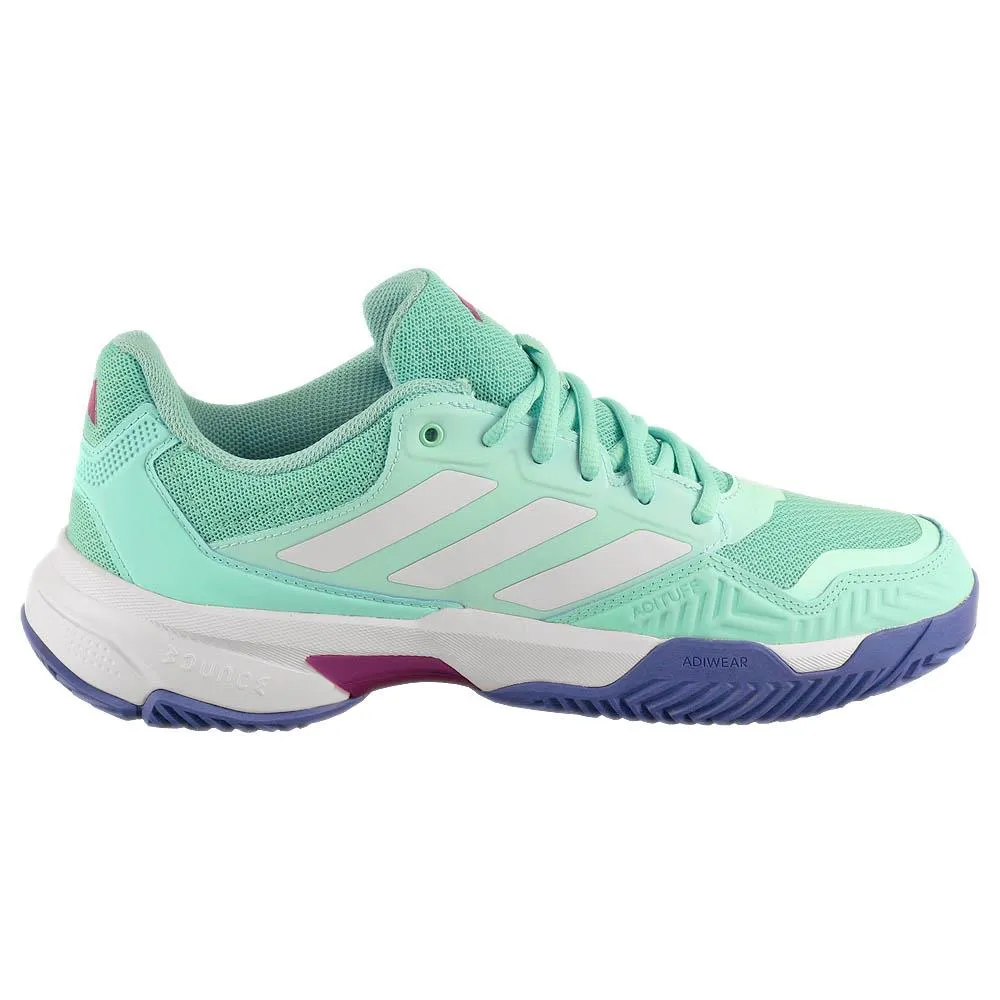 Precision fit Travel Essential adidas Women's CourtJam Control 3 - Semi Flash Aqua/White
