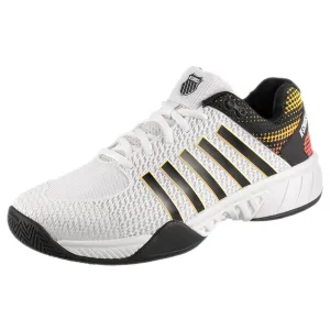 K-Swiss Men's Express Light Pickleball - 2E Width - White/Daffodil Classic Fit