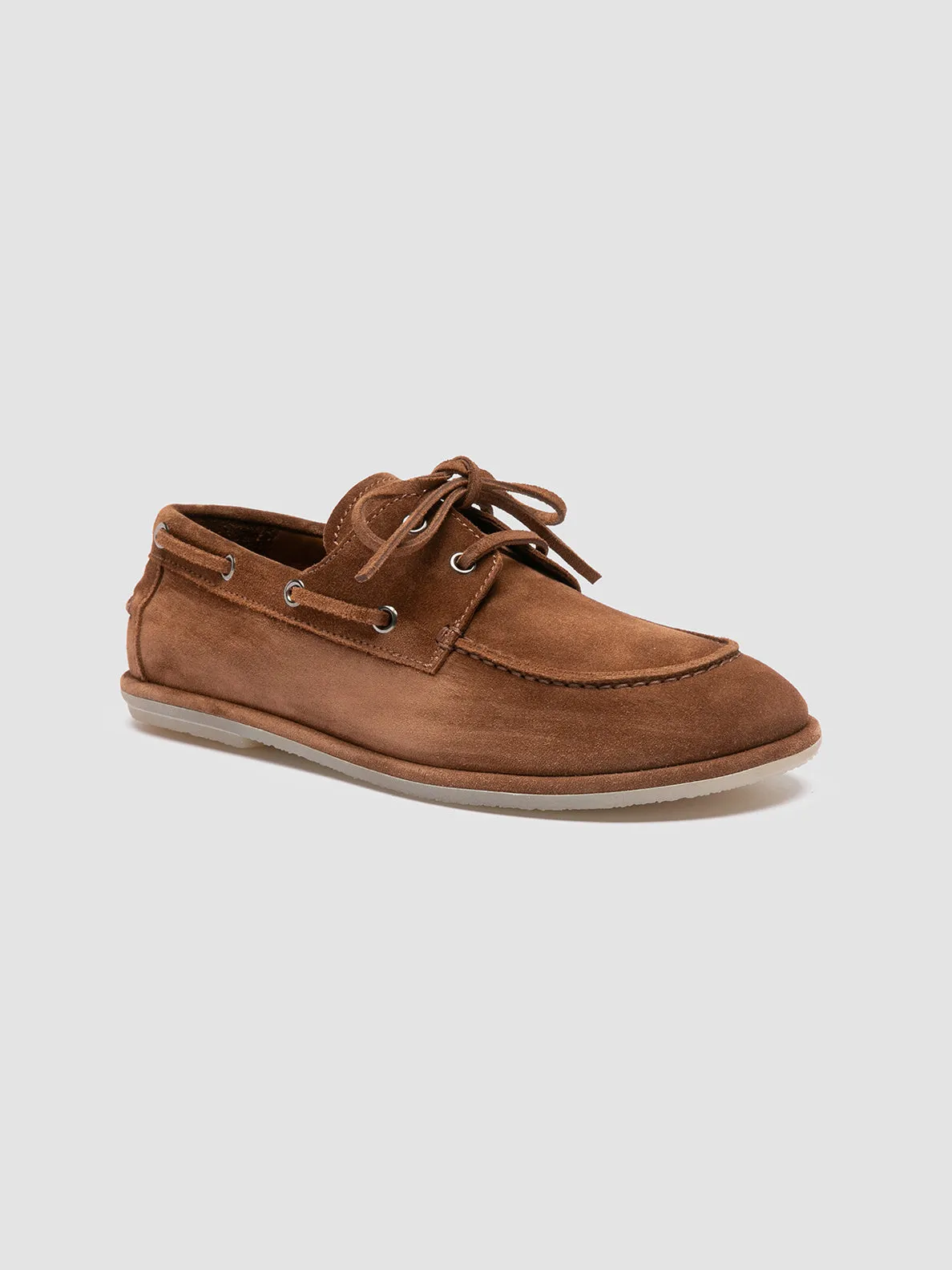 LOVE 101 - Brown Suede Boat Shoes Unisex Design Star Path