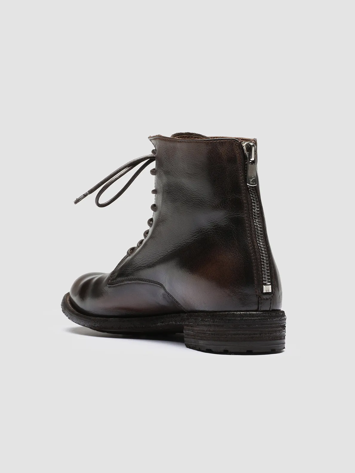 LEXIKON 123 - Brown Zipped Leather Ankle Boots School Go Joy Step