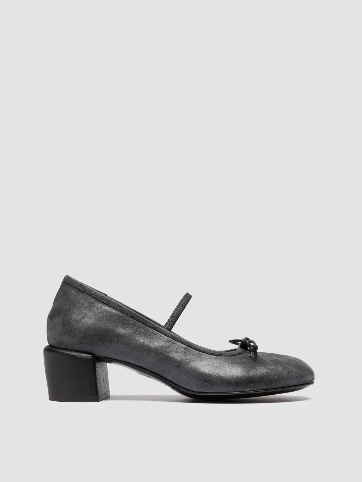 Air Touch Edge Step FLORE 009 - Black Leather Mary Jane Shoes