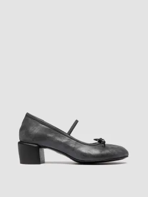 Air Touch Edge Step FLORE 009 - Black Leather Mary Jane Shoes