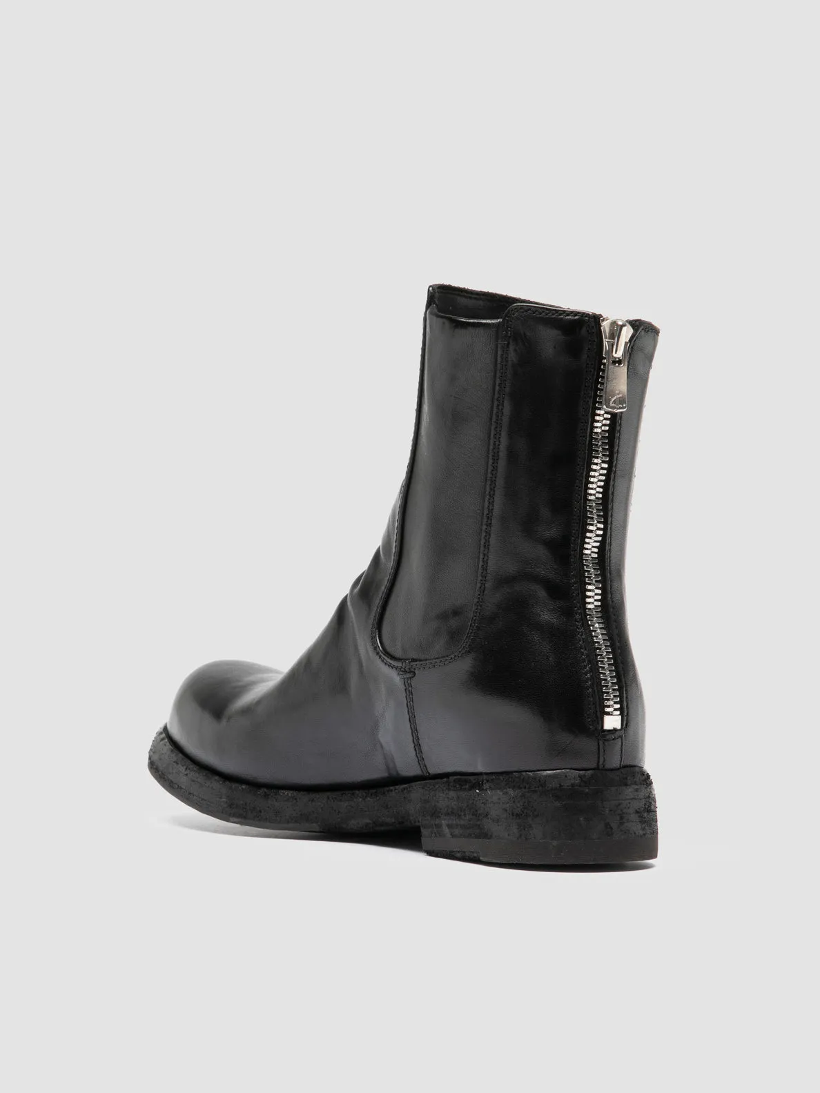 Pull Hike BULLA DD 304 - Black Leather Zipped Boots