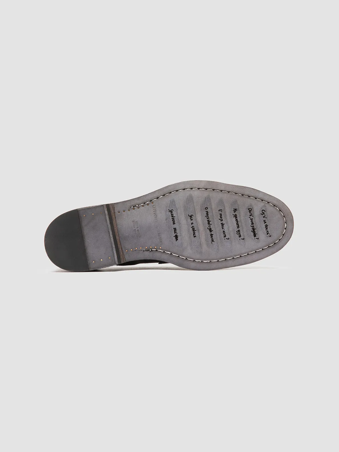 SOUND 001 - Grey Suede Penny Loafers Custom Fit