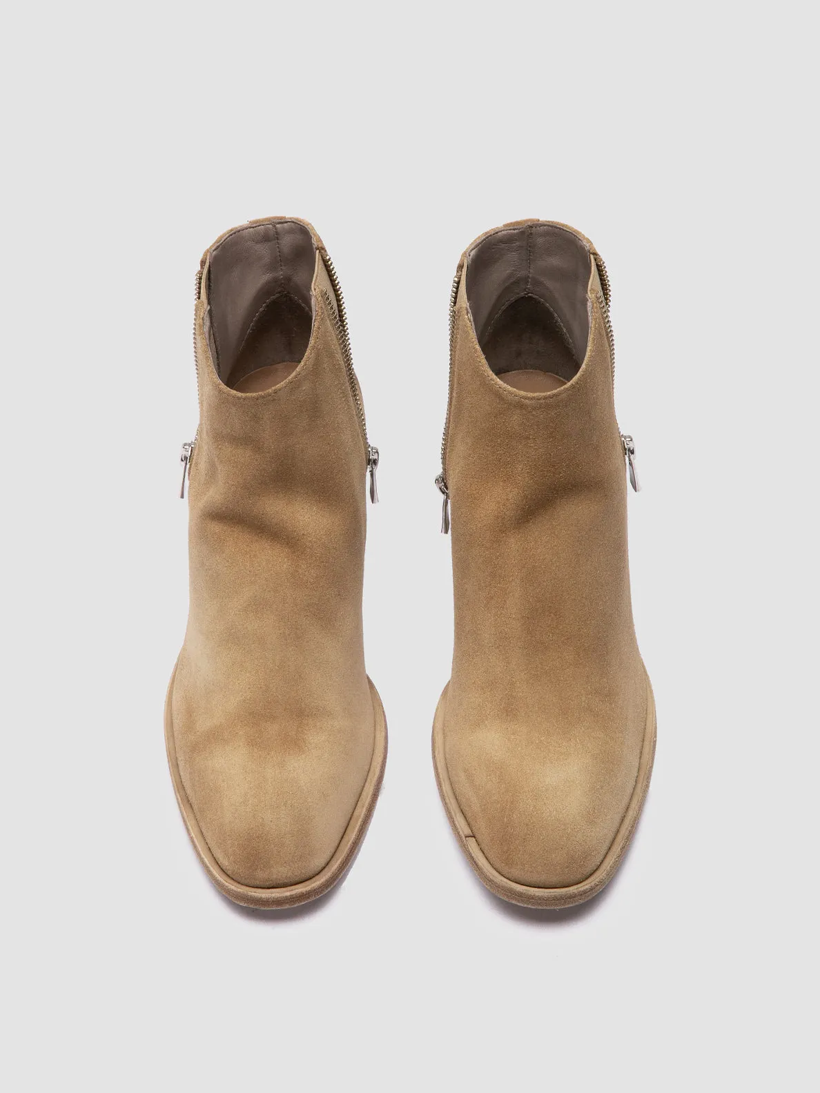 SYDNE 015 - Beige Suede Ankle Boots Planet Hike Lightweight Design
