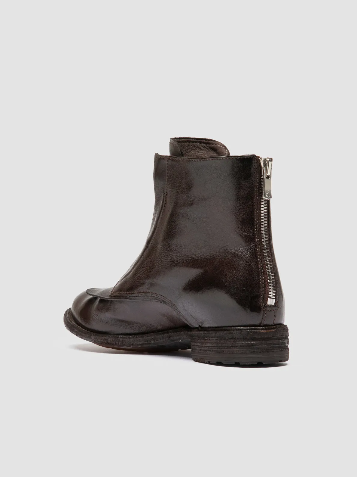 LEXIKON 160 - Brown Leather Zipped Boots Pass Step