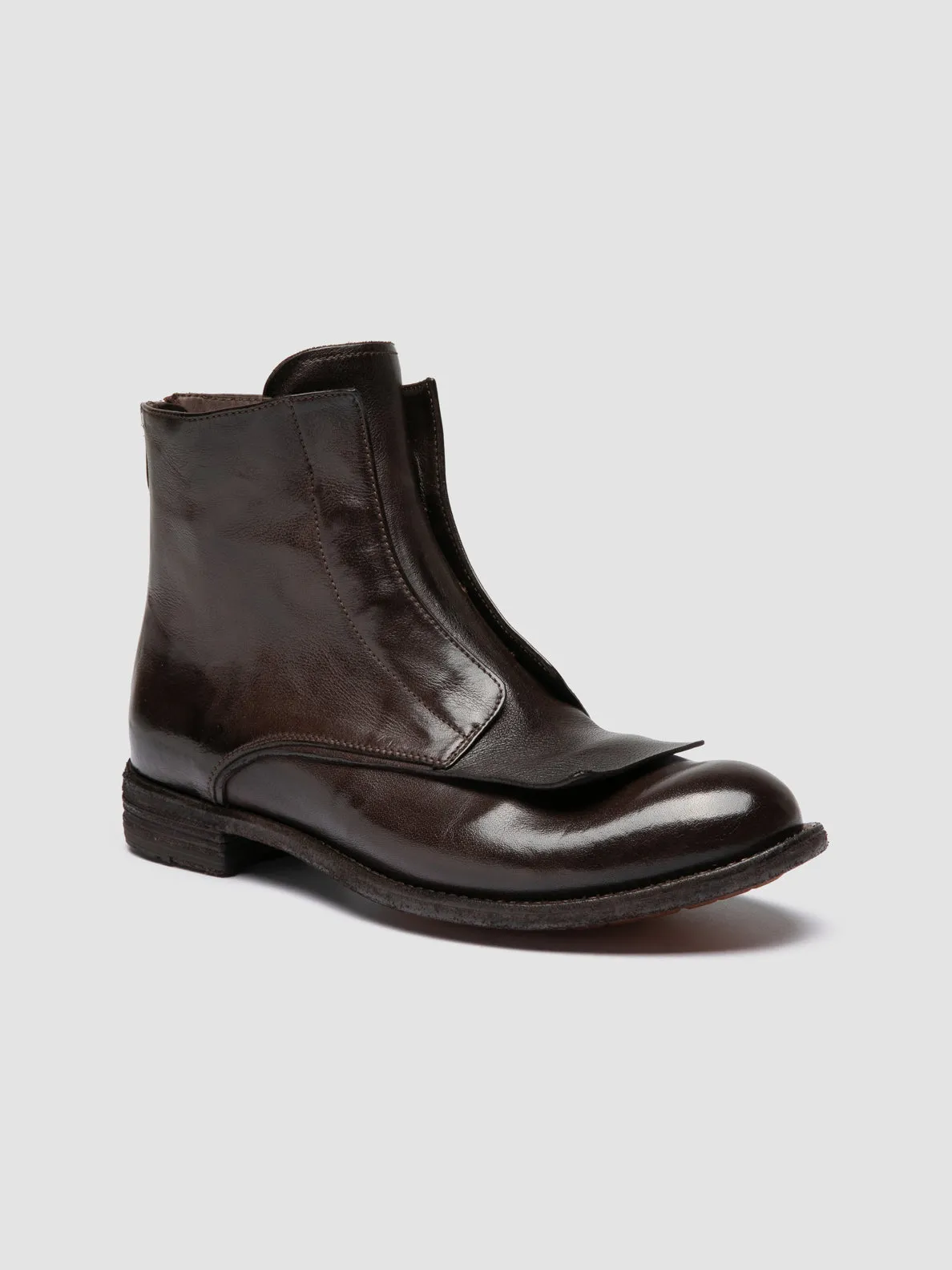 Night Style Grass Jog LEXIKON 160 - Brown Leather Zipped Boots