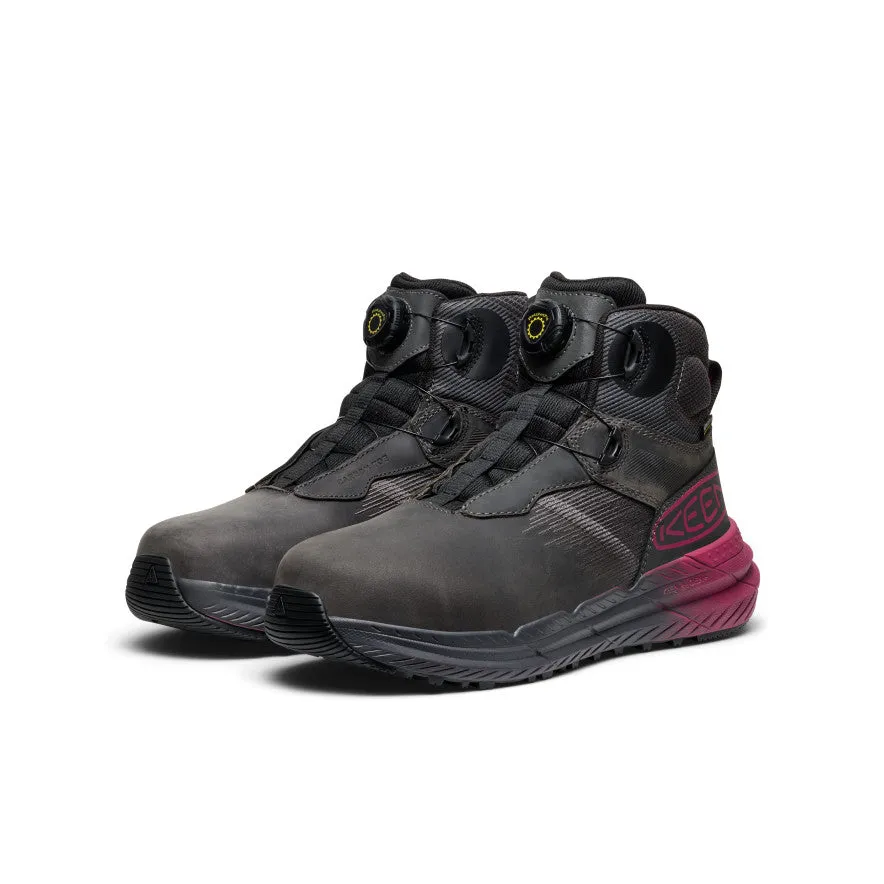 Women's Snapline RF Waterproof Boot (Carbon Toe)  |  Magnet/Black Outdoor Tough Combat Look