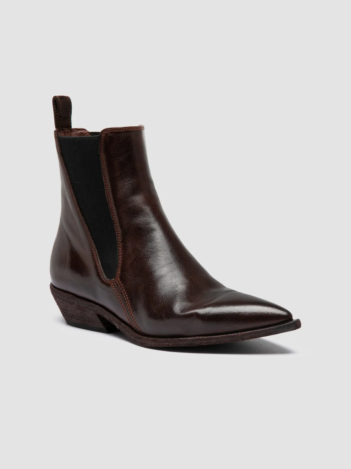 Knit Upper NOELIE DD 101 - Burgundy Leather Chelsea Boots