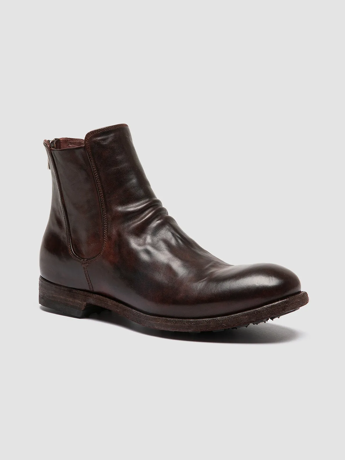 ARBUS 021 - Brown Leather Zip Boots Maximum Grip Effortless Silhouette