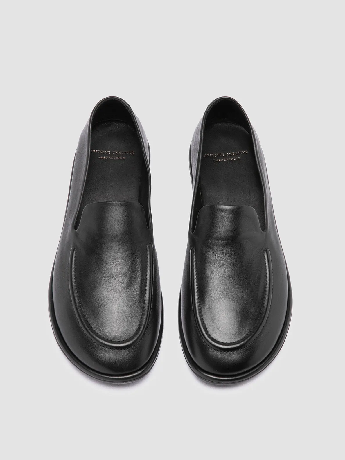 MIENNE 101 - Black Leather Loafers Move Guard Commuter Shoes