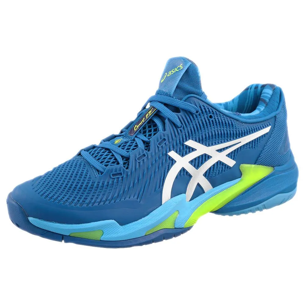 Asics Men's Court FF 3 Novak - Tuna Blue/White Chic stability Endurance Sole