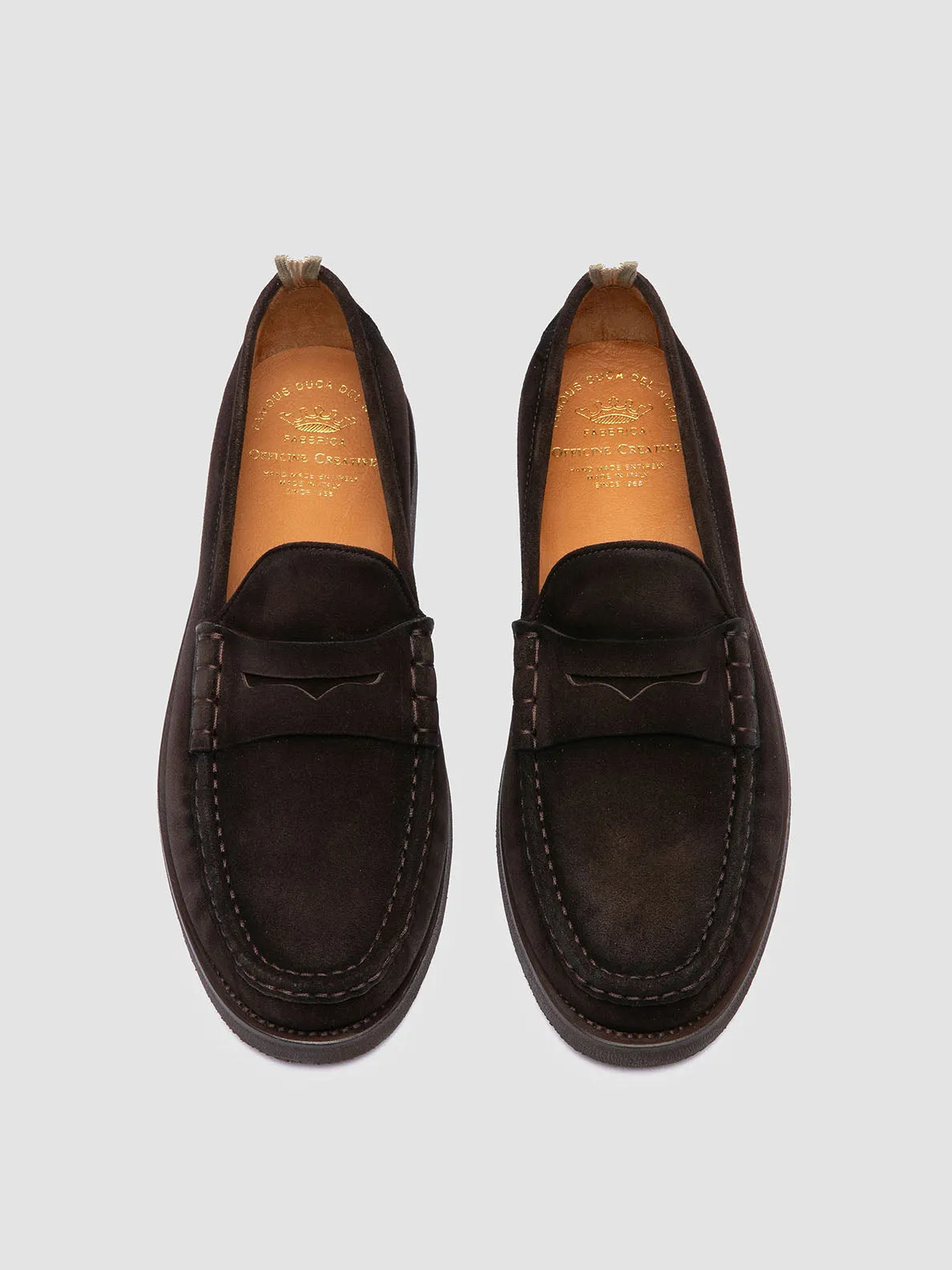 BALFRON FLEXI 001 - Brown Suede Penny Loafers Foot Protection Sturdy materials