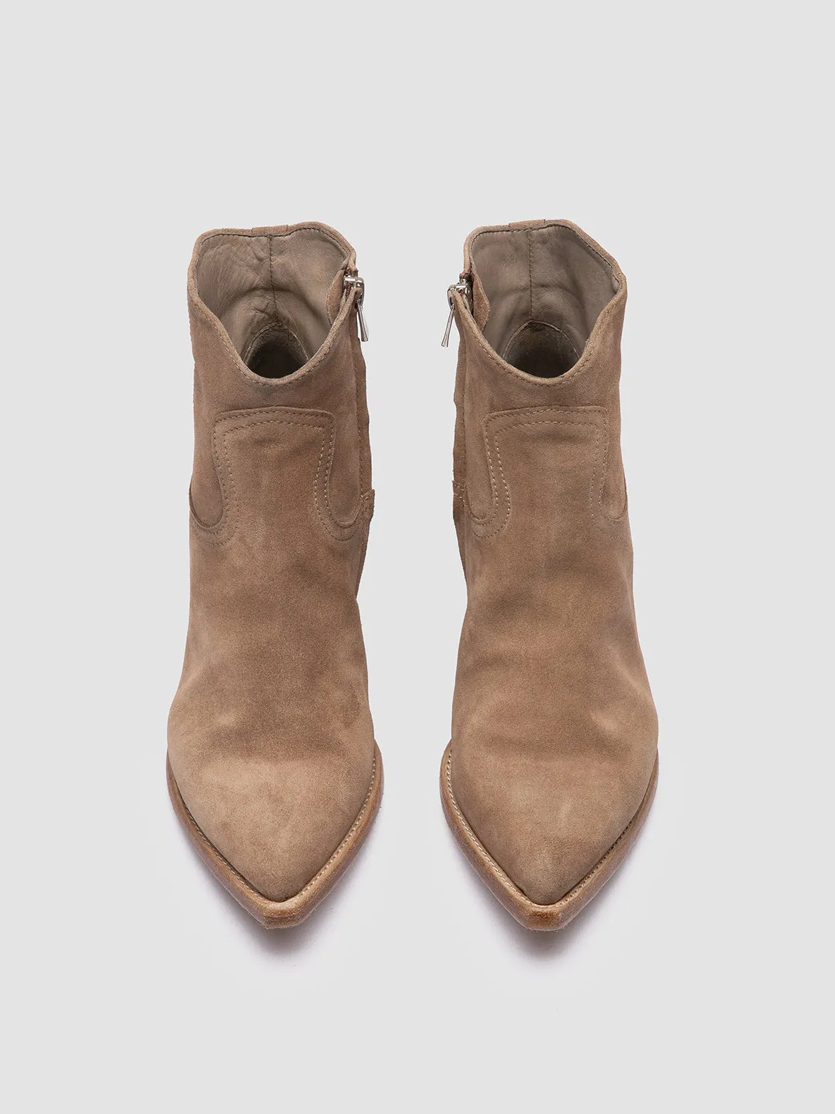 Storm Jog Pass Step WANDA DD 103 - Beige Suede Zip Boots